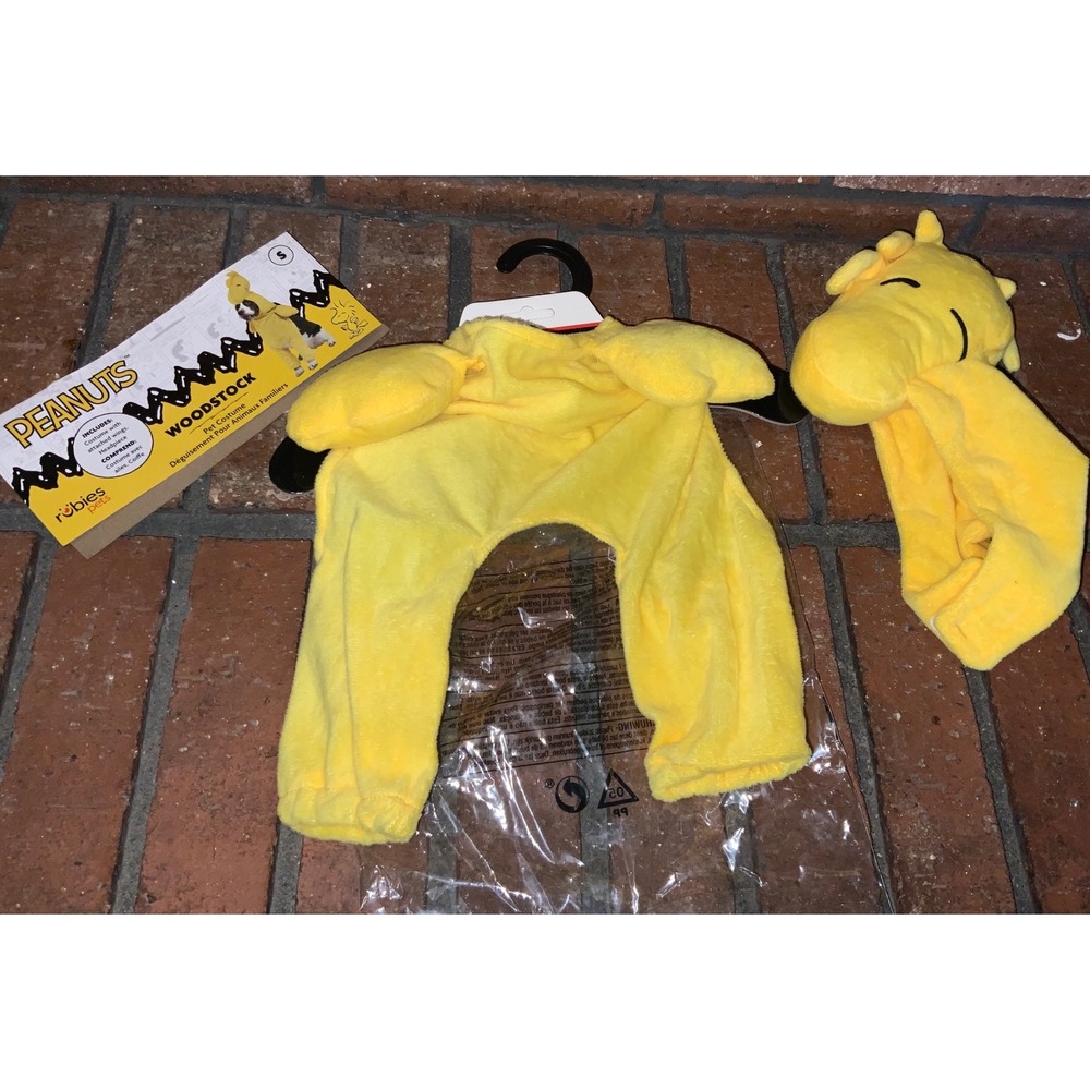 Peanuts Woodstock Pet Costume Rubies Pets Yellow Small Dog Cat Halloween Outfit